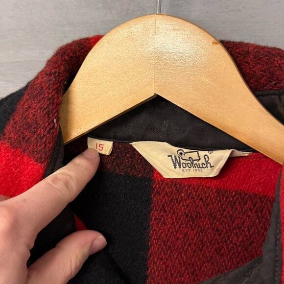 Vintage Woolrich Women’s Plaid Flannel Shacket Button Up Size 15 - Picture 3 of 5